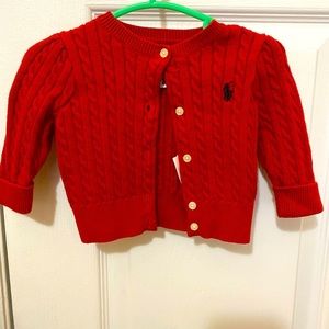 RED RALPH LAUREN SWEATER BABY 3M
